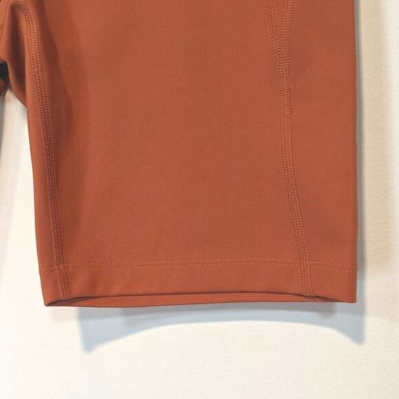 Girlfriend Collective High Rise Bike Short Dark Coral Athleisure Spring Medium - Picture 6 of 9